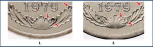 1 рубль штемпель реверс А Б 1979