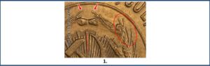 Пробная, штемпель Аверс I.2, 1.2, бронза, латунь, 20 копеек. 1923